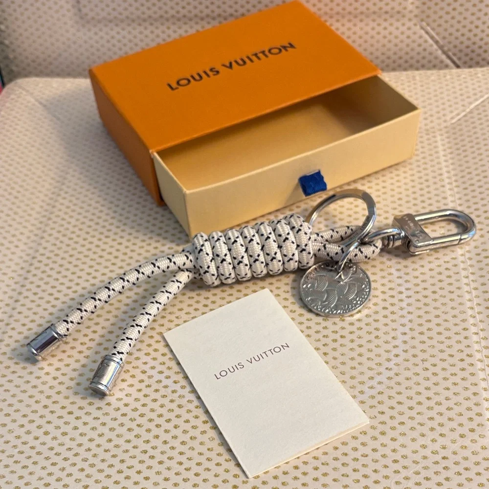 Louis Vuitton Palladium Christoper Nemeth Rope Bag Charm/Key Ring Model MP1622
